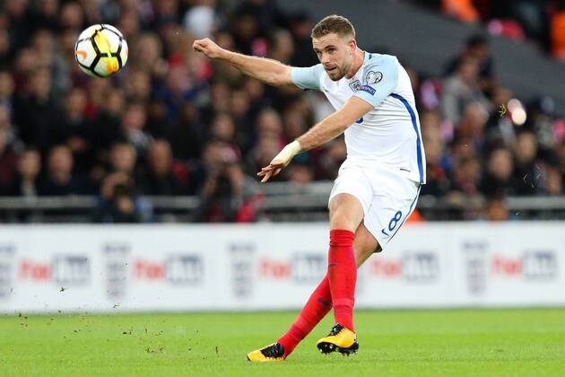 England s Jordan Henderson during the World Cup Qualifying - European - Group F match at Wembley Stadium, London. Picture date 5th October 2017. Picture credit should read: Charlie Forgham-Bailey Sportimage EDITORIAL USE ONLY. No use with unauthorised audio, video, data, fixture lists, club league logos or live services. Online in-match use limited to 120 images, no video emulation. No use in betting, games or single club league player publications.