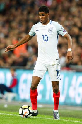 England s Marcus Rashford during the World Cup Qualifying - European - Group F match at Wembley Stadium, London. Picture date 5th October 2017. Picture credit should read: Charlie Forgham-Bailey Sportimage EDITORIAL USE ONLY. No use with unauthorised audio, video, data, fixture lists, club league logos or live services. Online in-match use limited to 120 images, no video emulation. No use in betting, games or single club league player publications.
