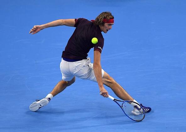 (171007) -- BEIJING, Oct. 7, 2017 -- Alexander Zverev of Germany returns the ball during the men s singles semifinal match against Nick Kyrgios of Australia at the China Open tennis tournament in Beijing on Oct. 7, 2017. Alexander Zverev lost 0-2.)(wdz) (SP)CHINA-BEIJING-TENNIS-CHINA OPEN(CN) HexChangshan