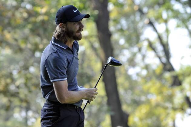 15th October 2017, Golf Club Milano, Monza, Italy; Tommy Fleetwood of England watches his tee shot during the Italian Open Golf final round;  ActionPlus11940843