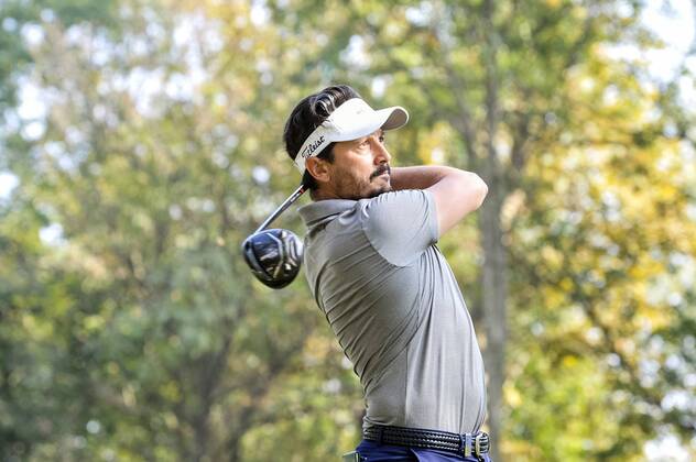 15th October 2017, Golf Club Milano, Monza, Italy; Mike Lorenzo-Vera of France tees off during the Italian Open Golf final round;  ActionPlus11940846