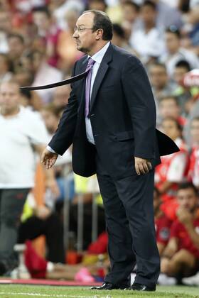 MADRID, 17-08-2015. Santiago Bernabeu Stadium, Santiago Bernabeu trophy. 2015 2016. Real Madrid 2-1 Galatasaray. Rafael Beniotez, head coach of Real Madrid. Rafa Benitez. Real Madrid - Galatasaray (Santiago Bernabeu trophy)