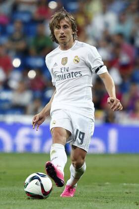 MADRID, 17-08-2015. Santiago Bernabeu Stadium, Santiago Bernabeu trophy. 2015 2016. Real Madrid 2-1 Galatasaray. Luka Modric of Real Madrid. Real Madrid - Galatasaray (Santiago Bernabeu trophy)