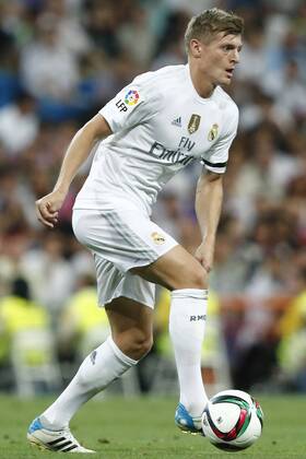 MADRID, 17-08-2015. Santiago Bernabeu Stadium, Santiago Bernabeu trophy. 2015 2016. Real Madrid 2-1 Galatasaray. Toni Kroos of Real Madrid. Real Madrid - Galatasaray (Santiago Bernabeu trophy)
