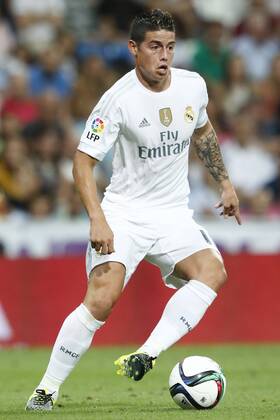 MADRID, 17-08-2015. Santiago Bernabeu Stadium, Santiago Bernabeu trophy. 2015 2016. Real Madrid 2-1 Galatasaray. James Rodriguez of Real Madrid. Real Madrid - Galatasaray (Santiago Bernabeu trophy)