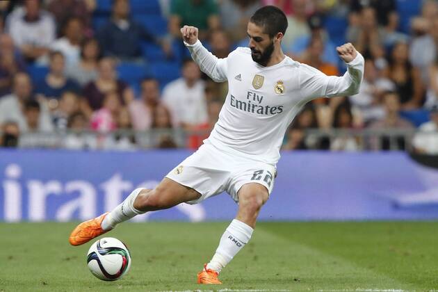MADRID, 17-08-2015. Santiago Bernabeu Stadium, Santiago Bernabeu trophy. 2015 2016. Real Madrid 2-1 Galatasaray. Isco Alarcon of Real Madrid. Real Madrid - Galatasaray (Santiago Bernabeu trophy)