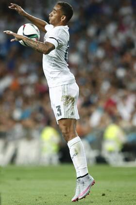 MADRID, 17-08-2015. Santiago Bernabeu Stadium, Santiago Bernabeu trophy. 2015 2016. Real Madrid 2-1 Galatasaray. Danilo da Silva of Real Madrid. Real Madrid - Galatasaray (Santiago Bernabeu trophy)