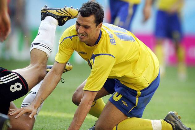 munchen , 24-06-2006 1 8 finale duitsland - zweden 2-0 zlatan ibrahimovic duitsland - zweden