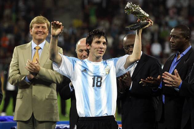 utrecht 02-07-2005 world youth championship nexxt2005 finale argentinie - nigeria 2-1 lionel messi argentinie - nigeria
