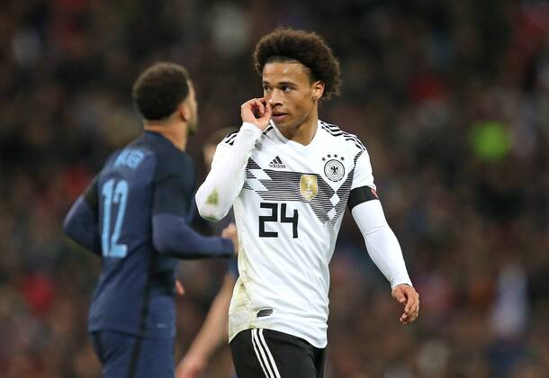 10.11.2017, Fussball Länderspiel, England - Deutschland, in Wembley National Stadium London. Leroy Sane (Deutschland)