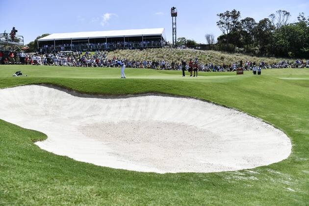 26th November 2017, The Australian Golf Club, Sydney, Australia; Emirates Australian Open Golf, final round; Jonas Blixt (SWE) on the 9th green  ActionPlus11956385