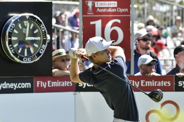 26th November 2017, The Australian Golf Club, Sydney, Australia; Emirates Australian Open Golf, final round; Winner Cameron Davis (AUS) hits a drive on the 16th hole  ActionPlus11956389