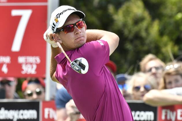 26th November 2017, The Australian Golf Club, Sydney, Australia; Emirates Australian Open Golf, final round; Lucas Herbert (AUS) hits a tee shot on the 7th hole  ActionPlus11956444