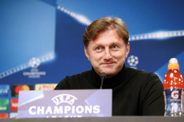 RB Leipzig - PK Champions League Leipzig, 05.12.2017, Red Bull Arena, Fussball, UEFA Champions League, Gruppe G, 6.Spieltag, Pressekonferenz am Vortag der Partie RB Leipzig vs. Besiktas Istanbul , Im Bild: Trainer Ralph Hasenhüttl Hasenhuettl (RB Leipzig) ,