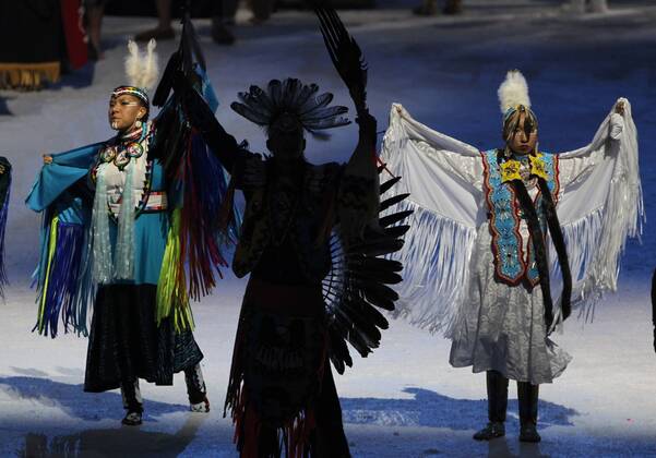 Eröffnungsfeier der XXI. Olympischen Winterspiel in Vancouver Ureinwohner Kanadas, Vancouver Kanada