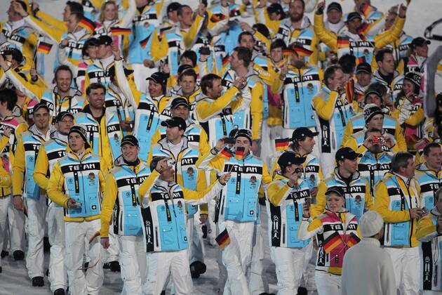 Eröffnungsfeier der XXI. Olympischen Winterspiel in Vancouver Einmarsch der Deutschen Mannschaft, Vancouver Kanada