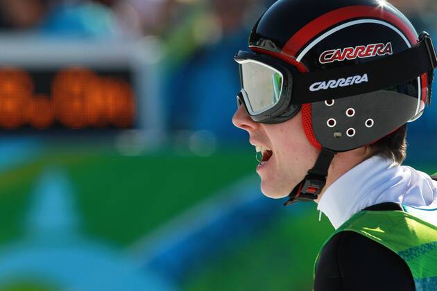 Simon Ammann gewinnt auf der Großschanze seine zweite Goldmedaille - insgesamt seine 4. Goldmedaille bei Olympischen Spielen Olympic Games Olympische Spiele Olympia OS Vancouver 2010 - 20 02 2010 Skispringen Großschanze, Vancouver British Columbia Kanada