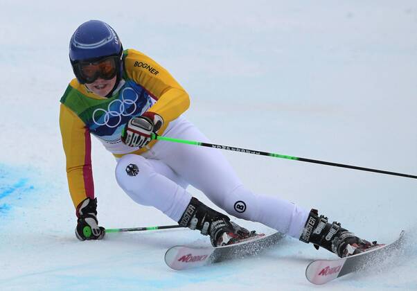 Viktoria Rebensburg ist Olmypiasiegerin im Riesenslalom aufgenommen bei den Olympischen Spielen in Whistler Mountain - Olympic Games Olympische Spiele Olympia OS Ladies Giant Slalom Alpine Skiing, Whistler Mountain British Columbia Kanada