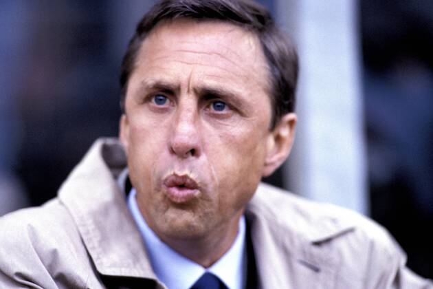 CRUYFF Johan Trainer Team FC Barcelona Barca Finale der CUP Sieger in Rotterdam Manchester United ManU FC Barcelona am 15.Mai 1991 in Rotterdam