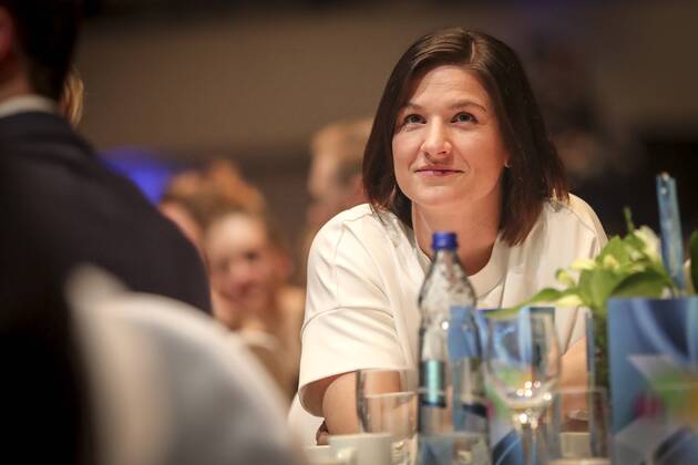 Felix Verleihung NRW Sportler des Jahres 2017 Duesseldorf, 15.12.2017 Ex-Speerwerferin Linda Stahl bei der Felix Verleihung NRW Sportler des Jahres 2017 am 15.12.2017 in der Mitsubishi Electric Halle in Duesseldorf (Nordrhein-Westfalen).