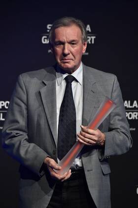 Athletics coach Roger Lespagnard winner of the coach of the year, pictured during the gala evening for the man and woman of the year 2017 awards, Saturday 16 December 2017, in Brussels. ERICxLALMAND  x05234651x