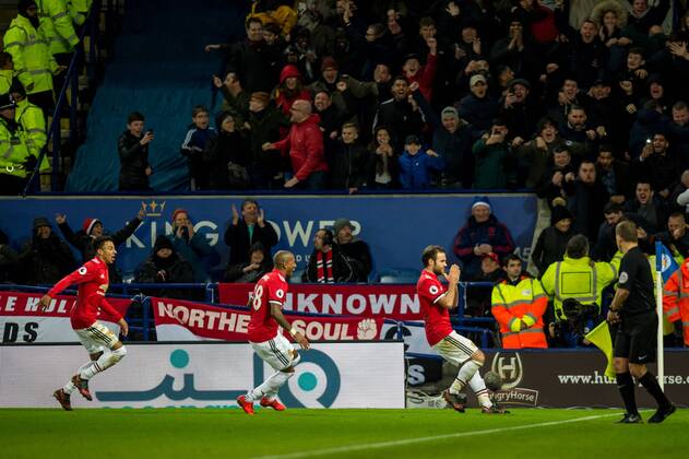 Juan Mata of Manchester United ManU celebrates his goal during the Premier League match between Leicester City and Manchester United at the King Power Stadium, Leicester, England on 23 December 2017. Copyright: xMatthewxBuchanx 18330039