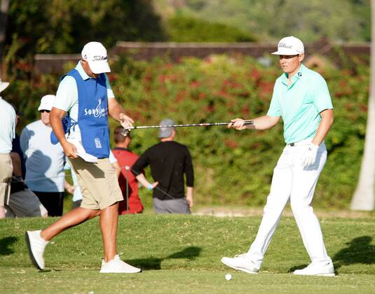 January 13, 2018 - Cameron Smith tees off on the 17th hole during the third round of the 20th anniversary of the Sony Open at the Waialae Country Club in Honolulu, Hawaii - CSM PGA Golf Herren Golf: Sony Open JAN13 - ZUMAc04_ 20180113_zaf_c04_378 Copyright: xMichaelxSullivanx