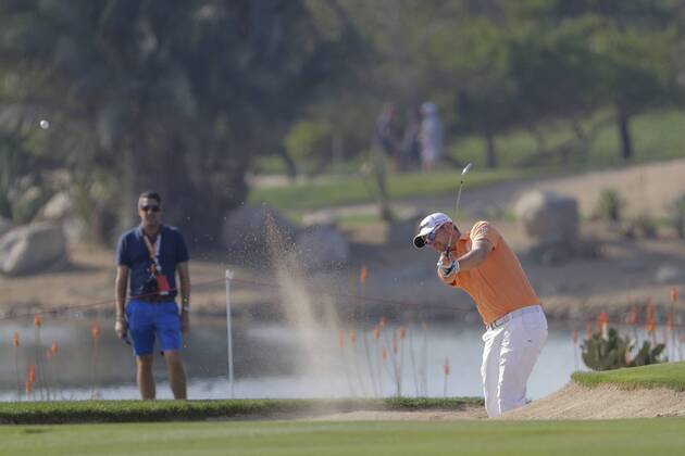 HSBC Abu Dhabi Golf Championship Day Three Bernd Wiesberger plays out of a fairway bunker on Day Three of the HSBC Abu Dhabi Golf Championship at Abu Dhabi Golf Club, UAE. Content Not Available For UK Newspapers Copyright: xNickxWhitworthx FIL-11241-0052