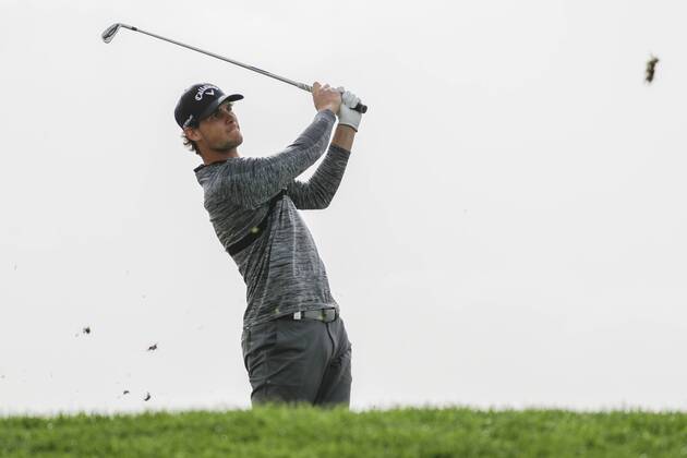 HSBC Abu Dhabi Golf Championship Day Four Thomas Pieters silhouetted as he plays his tee shot on Day Four of the HSBC Abu Dhabi Golf Championship at Abu Dhabi Golf Club, UAE. Content Not Available For UK Newspapers Copyright: xNickxWhitworthx FIL-11242-0026