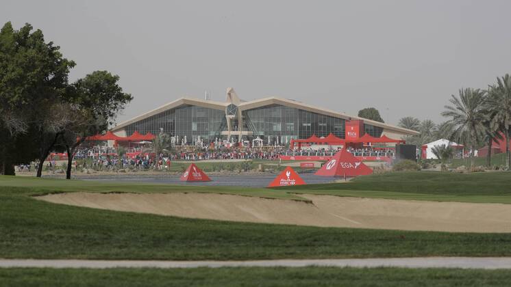 HSBC Abu Dhabi Golf Championship Day Four General view of the course and clubhouse on Day Four of the HSBC Abu Dhabi Golf Championship at Abu Dhabi Golf Club, UAE. Content Not Available For UK Newspapers Copyright: xNickxWhitworthx FIL-11242-0029