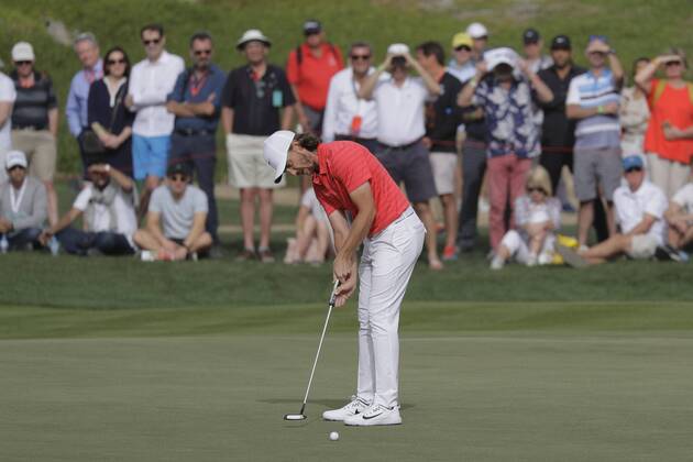 HSBC Abu Dhabi Golf Championship Day Four Tommy Fleetwood putts on Day Four of the HSBC Abu Dhabi Golf Championship at Abu Dhabi Golf Club, UAE. Content Not Available For UK Newspapers Copyright: xNickxWhitworthx FIL-11242-0037