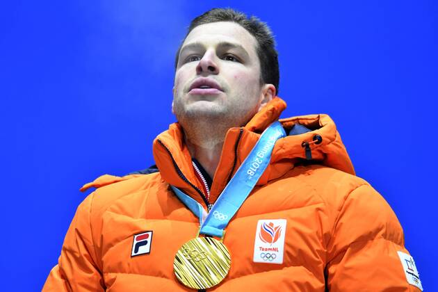 12-02-2018 ALGEMEEN: MEDAL PLAZA OLYMPISCHE SPELEN: Olympic Games Olympische Spiele Olympia OS PEYONGCHANG 2018 Sven Kramer (Team Lottonl-Jumbo) wint Olympisch goud op de 5.000 meter Foto: Sander Chamid xVIxVIxImagesx xSoenarxChamidxsportfotografiexIVx 10047959
