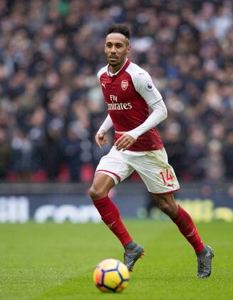 Pierre-Emerick Aubameyang of Arsenal during the Premier League match between Tottenham Hotspur and Arsenal at Wembley Stadium, London, England on 10 February 2018. Copyright: xAndyxRowlandx PMI-1812
