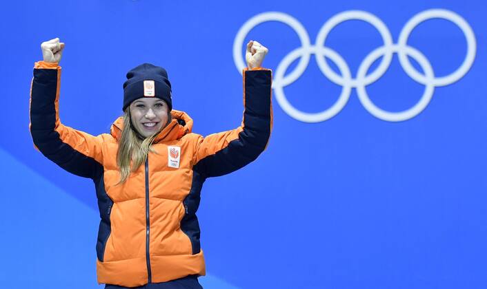 23-02-2018 ALGEMEEN: MEDAL PLAZA: OLYMPISCHE SPELEN: Olympic Games Olympische Spiele Olympia OS PYEONGCHANG 2018 Suzanne Schulting wint Olympisch goud op de 1.000 meter shorttrack Foto: Sander Chamid xVIxVIxImagesx xSoenarxChamidxsportfotografiexIVx 10161299