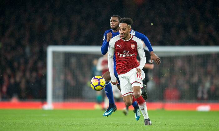 Pierre-Emerick Aubameyang of Arsenal during the Premier League match between Arsenal and Everton at the Emirates Stadium, London, England on 3 February 2018. Copyright: xAndrewxAleksiejczukx PMI-1791-0036