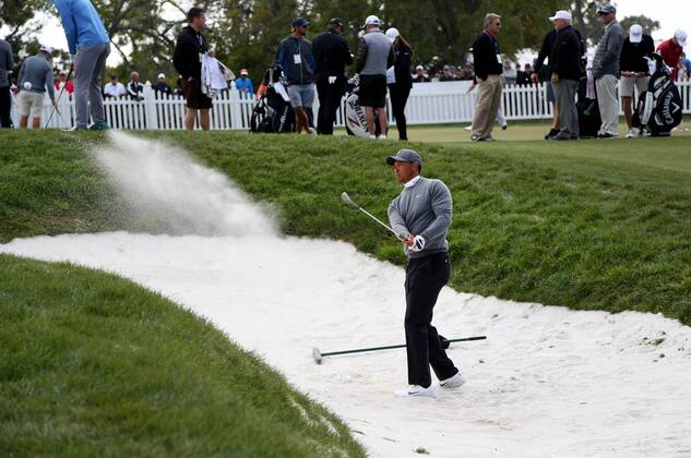 March 8, 2018 - Palm Harbor, Florida, U.S. - DOUGLAS R. CLIFFORD Times .Tiger Woods works out at the practice green moments before driving the first tee while playing the Copperhead Course on Thursday (3 8 18) during the first round of the Valspar Championship at the Innisbrook Golf and Spa Resort in Palm Harbor. Florida News - March 8, 2018 - ZUMAs70_ 82203486st Copyright: xDouglasxR.xCliffordx