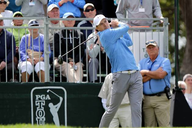 March 8, 2018 - Palm Harbor, Florida, U.S. - DOUGLAS R. CLIFFORD Times .Jordan Spieth drives from the first tee while playing the Copperhead Course on Thursday (3 8 18) during the first round of the Valspar Championship at the Innisbrook Golf and Spa Resort in Palm Harbor. Florida News - March 8, 2018 - ZUMAs70_ 82203496st Copyright: xDouglasxR.xCliffordx