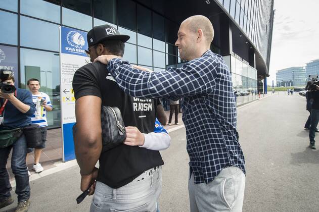 - GENT, BELGIUM: Gent s Renato Neto and Gent s Nicklas Pedersen arrive at the Ghelamco Arena as KAA Gent became champion for the first time after winning Yesterday the Jupiler Pro League match between KAA Gent and Standard de Liege, Friday 22 May 2015 in Gent, on the ninth day of the Play-off 1. JASPERxJACOBS x81212134x