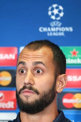 - MANCHESTER, UNITED KINGDOM: Club s Victor Vazquez Solsona pictured during a press conference PK Pressekonferenz of Belgian soccer team Club Brugge KV in Manchester, United Kingdom, Monday 17 August 2015. Tomorrow Club is playing British soccer club Manchester United ManU FC, the first leg game of the play-offs for the UEFA Champions League competition. BRUNOxFAHY x84295737x