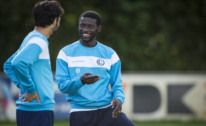 - GENT, BELGIUM: Gent s Rafinha Rafael Scapini de Almeida and Gent s Nana Asare pictured in action during a training of KAA Gent, in Gent, Tuesday 15 September 2015. Tomorrow Belgian first league soccer team KAA Gent will play the first game in the group stage of the Uefa Champions League competition against French Olympique Lyon. JASPERxJACOBS x85227416x