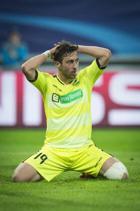 - GENT, BELGIUM: Gent s Brecht Dejaegere reacts during a soccer game between Belgian team KAA Gent and Spanish club Valencia CF in Gent, Wednesday 04 November 2015, game four in group H of the group stage of the UEFA Champions League tournament. YORICKxJANSENS x87032900x