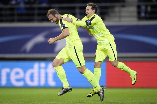 - GENT, BELGIUM: Gent s Laurent Depoitre and Gent s Sven Kums celebrate during a soccer game between Belgian team KAA Gent and Russian club FC Zenit Saint Petersburg, Wednesday 09 December 2015, in Gent, the sixth and last day of the group stage the UEFA Champions League competition, in group H. YORICKxJANSENS x88058156x