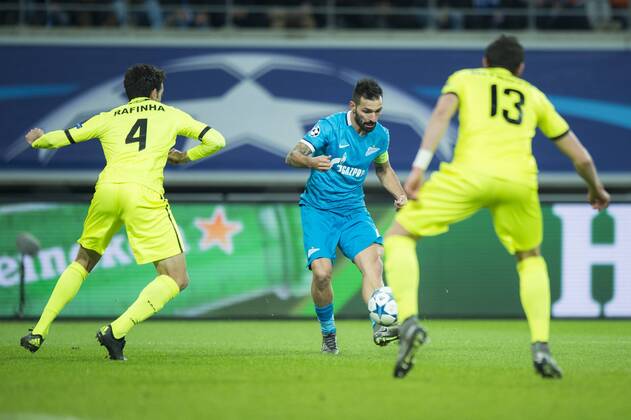 - GENT, BELGIUM: Gent s Rafinha Rafael Scapini de Almeida, Zenit s Miguel Danny and Gent s Stefan Mitrovic fight for the ball during a soccer game between Belgian team KAA Gent and Russian club FC Zenit Saint Petersburg, Wednesday 09 December 2015, in Gent, the sixth and last day of the group stage the UEFA Champions League competition, in group H. JASPERxJACOBS x88058851x
