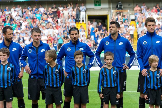 - BRUGGE, BELGIUM: Club s players pictured ahead of the Jupiler Pro League match between Club Brugge KV and Lierse, in Brugge, Sunday 03 August 2014, on the second day of the Belgian soccer championship. KURTxDESPLENTER x60821192x