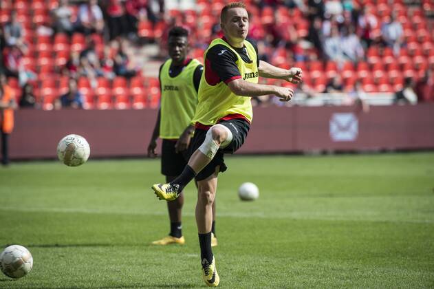 - LIEGE, BELGIUM: Standard d Francois Marquet pictured in action during the family day of Belgian first division soccer team Standard de Liege, Sunday 07 September 2014. JASPERxJACOBS x62031369x