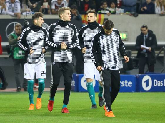 Leon Goretzka (Deutschland, Germany), Matthias Ginter (Deutschland Germany), Marvin Plattenhardt (Deutschland Germany), Niklas Süle (Deutschland Germany) - 23.03.2018: Deutschland vs. Spanien, Esprit Arena Düsseldorf