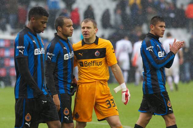 - BRUGGE, BELGIUM: Club s players pictured after the Jupiler Pro League match between Club Brugge and Anderlecht, in Brugge, Sunday 24 February 2013, on day 28 of the Belgian soccer championship. KURTxDESPLENTER x41590152x