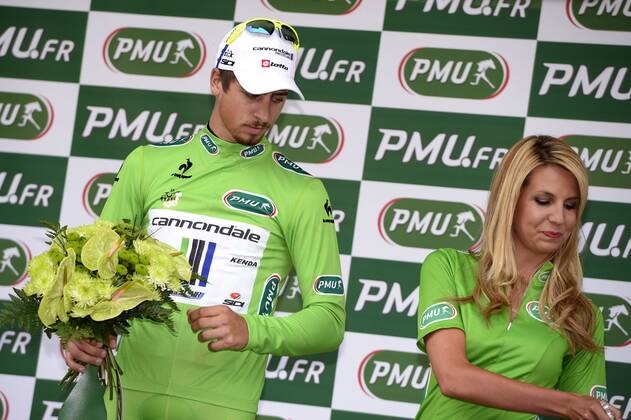 - GAP, FRANCE: Slovakian Peter Sagan of Liquigas-Cannondale wearing the green jersey of leader in the sprint ranking after the 17th stage of the 100th edition of the Tour de France cycling race, an individual time trial of 32km from Embrun to Chorges, France, on Wednesday 17 July 2013. YORICKxJANSENS x44706226x