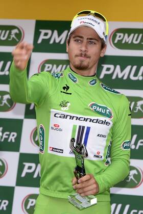 - GAP, FRANCE: Slovakian Peter Sagan of Liquigas-Cannondale wearing the green jersey of leader in the sprint ranking after the 17th stage of the 100th edition of the Tour de France cycling race, an individual time trial of 32km from Embrun to Chorges, France, on Wednesday 17 July 2013. YORICKxJANSENS x44706231x