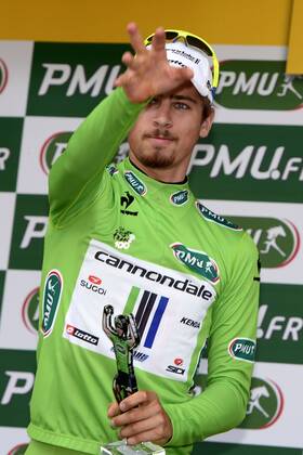 - GAP, FRANCE: Slovakian Peter Sagan of Liquigas-Cannondale wearing the green jersey of leader in the sprint ranking after the 17th stage of the 100th edition of the Tour de France cycling race, an individual time trial of 32km from Embrun to Chorges, France, on Wednesday 17 July 2013. YORICKxJANSENS x44706232x